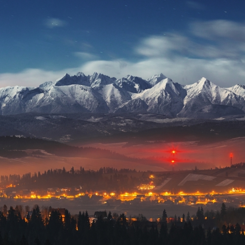 Tatry zachód słońca